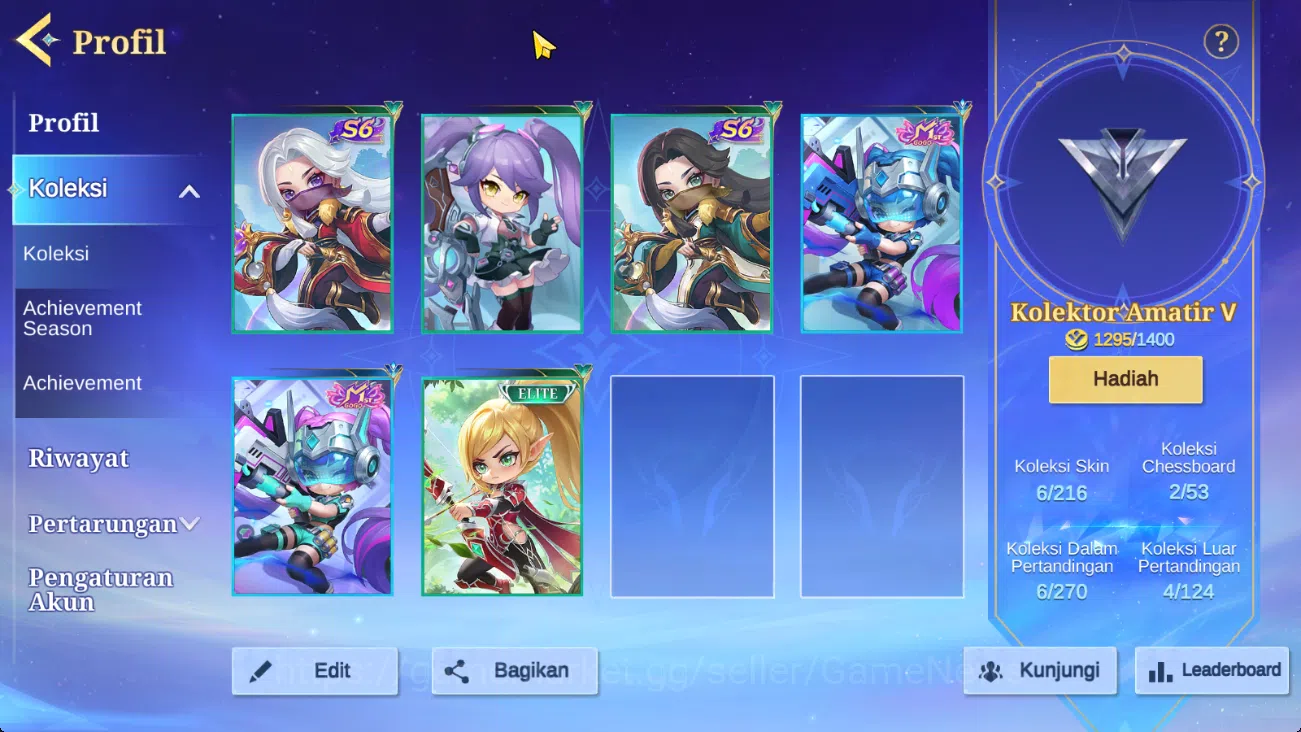 Magic Chess: Go Go Accounts 33 Commander 1 Max (Harley)|6 Skin|1 Special (Layla Blue Specter),3 Elite,2 Painted|2 1