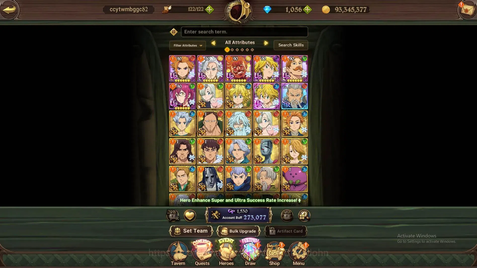 The Seven Deadly Sins: Grand Cross Accounts Global | 273K Power | 1056 Diamonds | UR  Demon Ki image 5