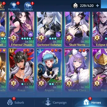 Mobile Legends: Adventure Accounts Global 706xx|Lv.155|122M Power|Camp 63-4|Vip 9|229 Hero|24 Awaken|8 UR|4 Epic|11
