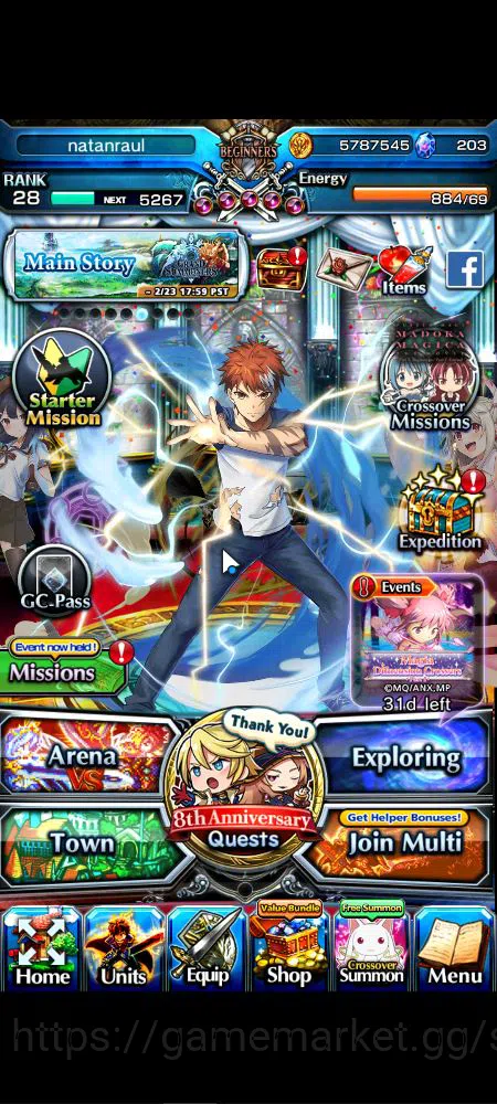 Grand Summoners Accounts Global|Rank 28|Starter 5 Ascend|Emiya,Orvell D.Gra image 1
