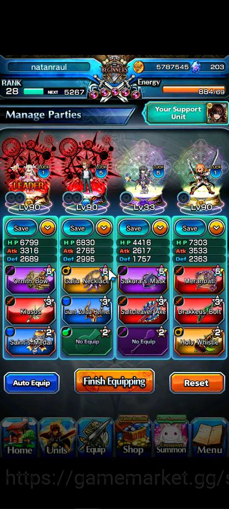 Grand Summoners Accounts Global|Rank 28|Starter 5 Ascend|Emiya,Orvell D.Gra image 2