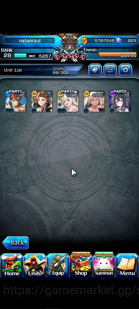 Grand Summoners Accounts Global|Rank 28|Starter 5 Ascend|Emiya,Orvell D.Gra image 3