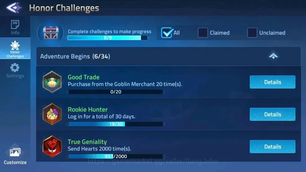 Mobile Legends: Adventure Accounts Global |LV 65| 2153K Power|Vip5 |Camp 32-5| 2 UR [ image 2