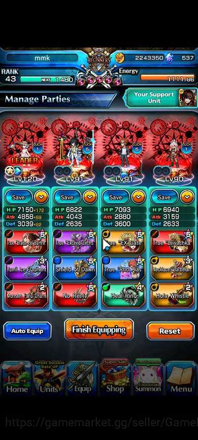 Grand Summoners Accounts Global|Rank 43|7 Ascend|EmiyaTW,S MiyuTW,Isliid,Ch image 2