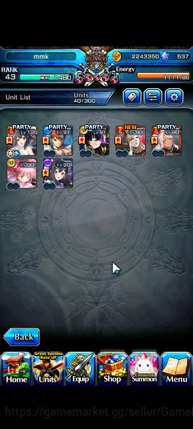 Grand Summoners Accounts Global|Rank 43|7 Ascend|EmiyaTW,S MiyuTW,Isliid,Ch image 3