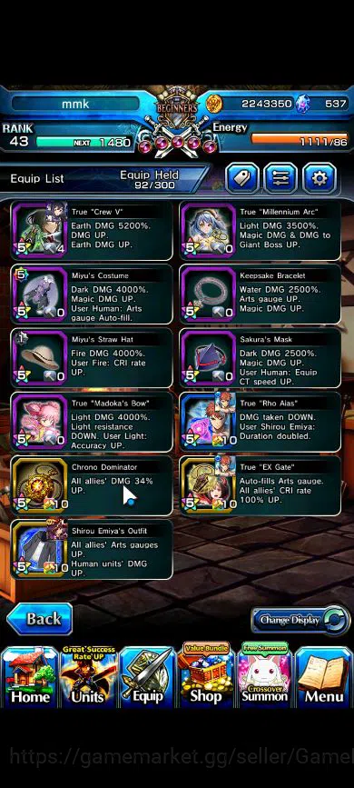 Grand Summoners Accounts Global|Rank 43|7 Ascend|EmiyaTW,S MiyuTW,Isliid,Ch image 8