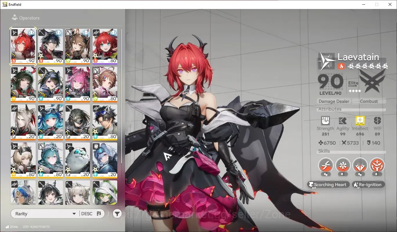 Arknights: Endfield Accounts ASIA|AL59|5Lim+5Sign|Laevatain, ZhuangFangyi, Tangtang, Yvonne, Gilberta,( Ardelia ) Etc.|Many 1