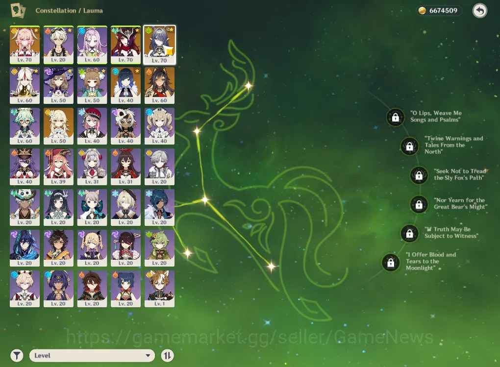 Genshin Impact Accounts ASIA|AR49|3Limited+3(*5Weapon)|Yelan,Lauma,Linnea, image 6