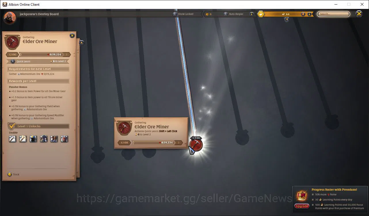 Albion Online Accounts ASIA|3,21M Total Fame -9,01M Silver|T8 Ore Miner-T image 5