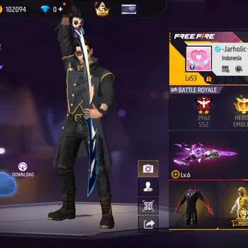 Free Fire Accounts Indonesia | 3 EVO (M60,WOODPECKER,M1887) |M1887-Sterling Conqueror|Nightmare Bundle|Bunny Backpack|Check