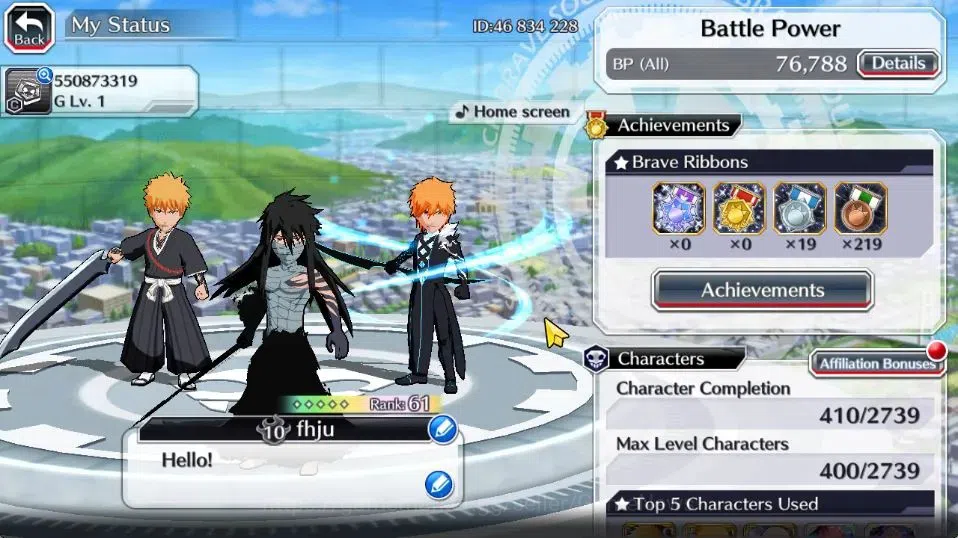 Bleach: Brave Souls Accounts [GLOBAL]20K Orbs+Fresh All Story|Fierce[Stark,Tosh image 2