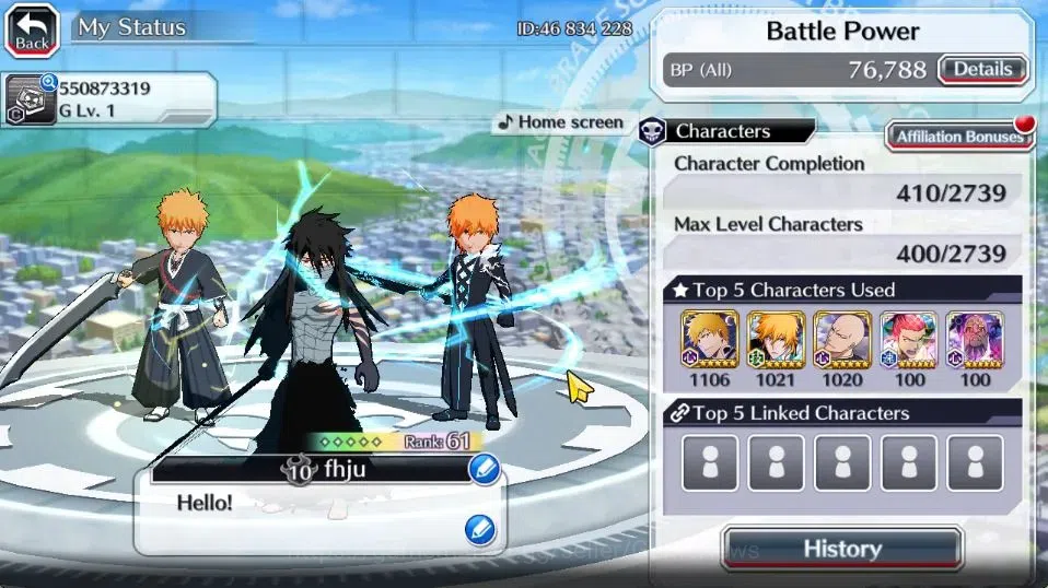 Bleach: Brave Souls Accounts [GLOBAL]20K Orbs+Fresh All Story|Fierce[Stark,Tosh image 3