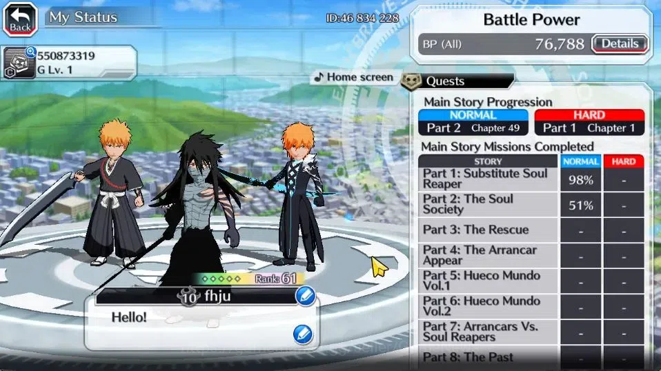 Bleach: Brave Souls Accounts [GLOBAL]20K Orbs+Fresh All Story|Fierce[Stark,Tosh image 4