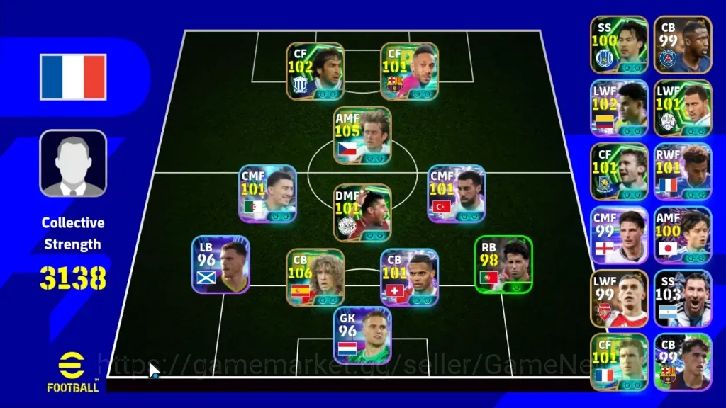 eFootball Accounts Legends & Iconic Players Android|Power 3138|10 Epic Carles Puyol,Tomas Rosicky,Eriic Cantona,Frank 1