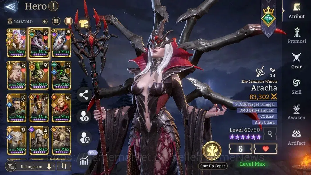 Watcher of Realms Accounts GLOBAL 60x|Lv62|3.35M Power|11 Lord[IngridA6,Arach image 9