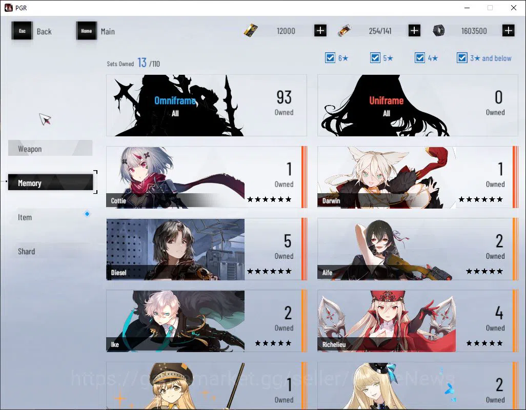 Punishing: Gray Raven Accounts NA | Lv 42 | Ready Gacha | 12K BC+2,8K YC+7,7K Blu image 4
