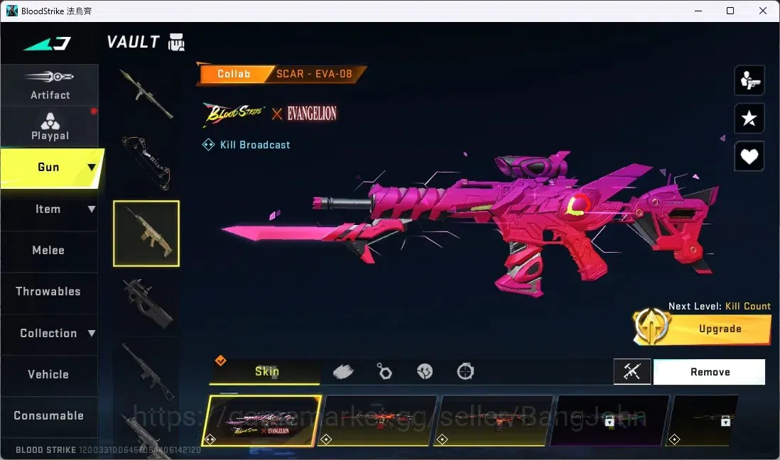 Blood Strike Accounts ASIA | 2 EVANGALAION GUNS|3 TR GUNS|1 ULTRA MELEE| image 7