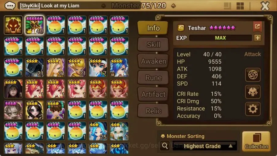 Summoners War: Sky Arena Accounts Starter GLOBAL | NB 5 TESHAR,Starter Gacha 115 12Y+160 11Y Scrool, 3 Legendary All 2