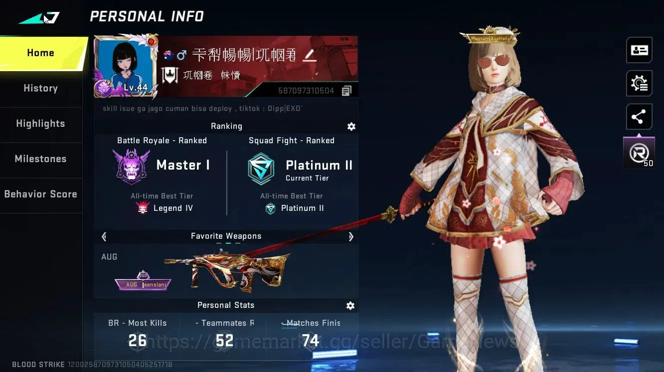 Blood Strike Accounts ASIA|Eternal DEagle |Collab TR[JACK-Takemichi,KATA image 2