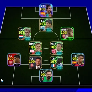 eFootball Accounts Legends & Iconic Players Android|Power 3176|7 Epic Lilian Thuram,Luis Suarez,Dennis Bergkamp,Mark van