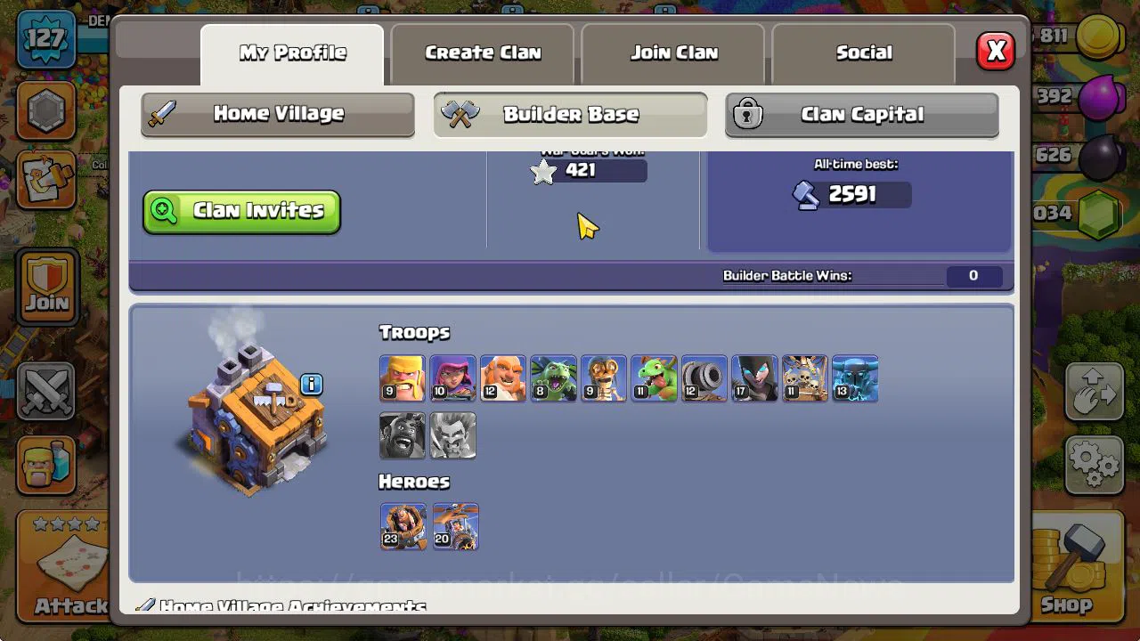 Clash of Clans Accounts Mid-Tier TH 14 - BH 9|Limited Skin|LV 127|HH 7|BK 67,AQ 70,GW 50,MP 49,RC 25 +1K Gem|CN OFF|Protect 6