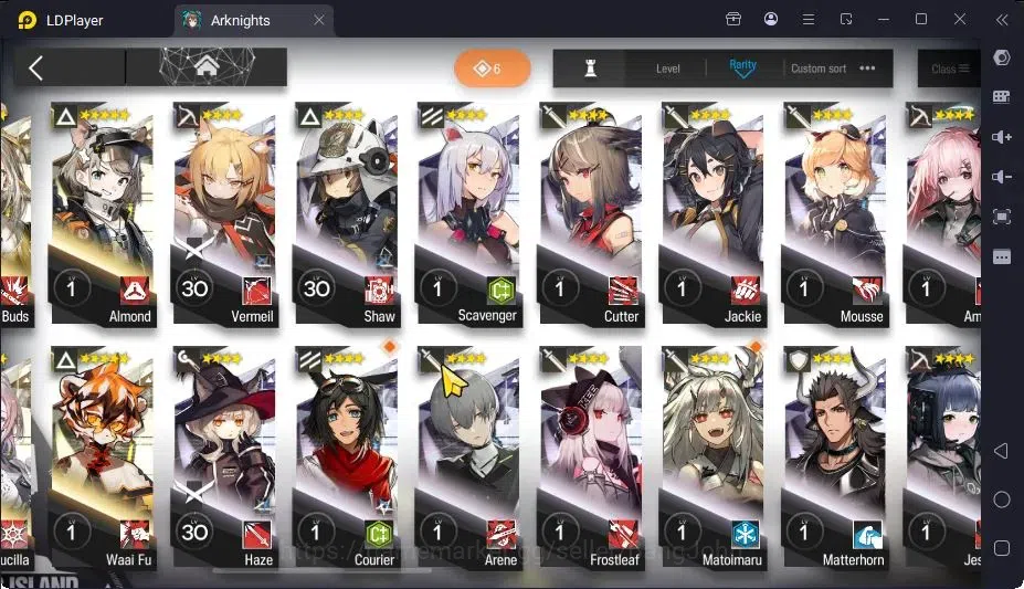 Arknights Accounts Mid-Tier Global | Lv 33 | 4 STD Char | Blaze, Lin, Exusiai, Angelina |  1960 Orundum, 75 Originite 4