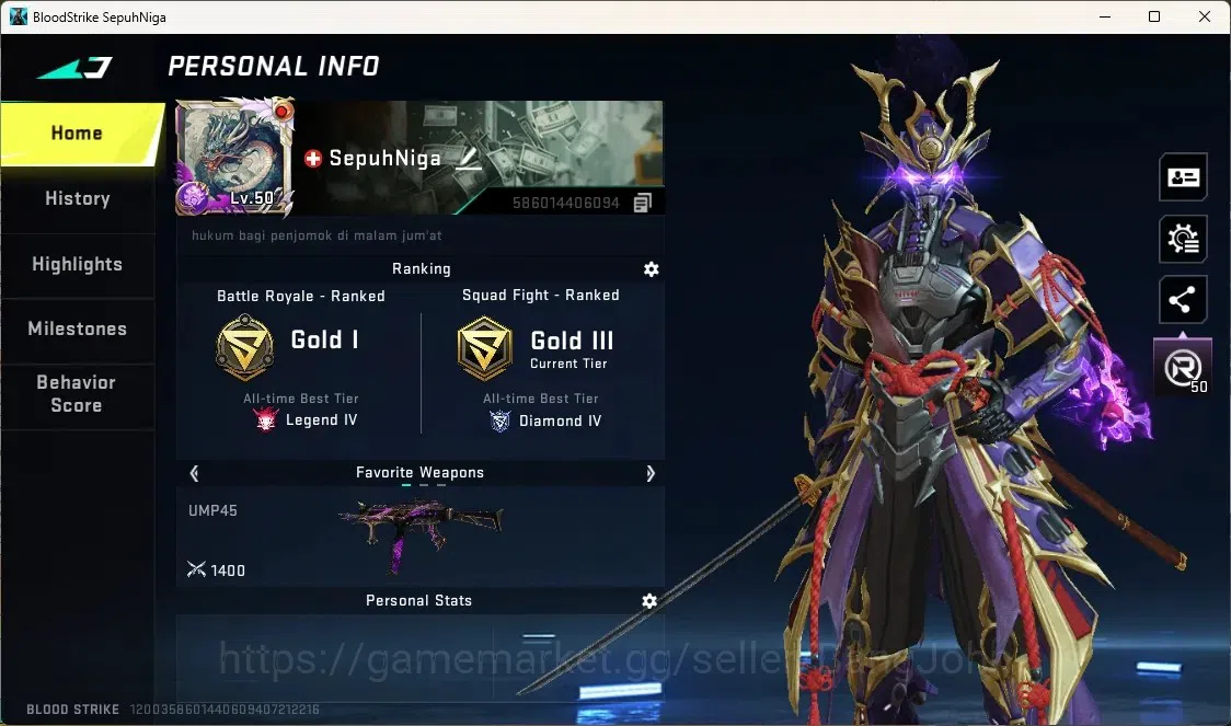 Blood Strike Accounts High-End ASIA | 1 Eternal Striker: Odashadow|6 Ultra Guns|1 Ultra Strikers|Check SS BS2257B 1
