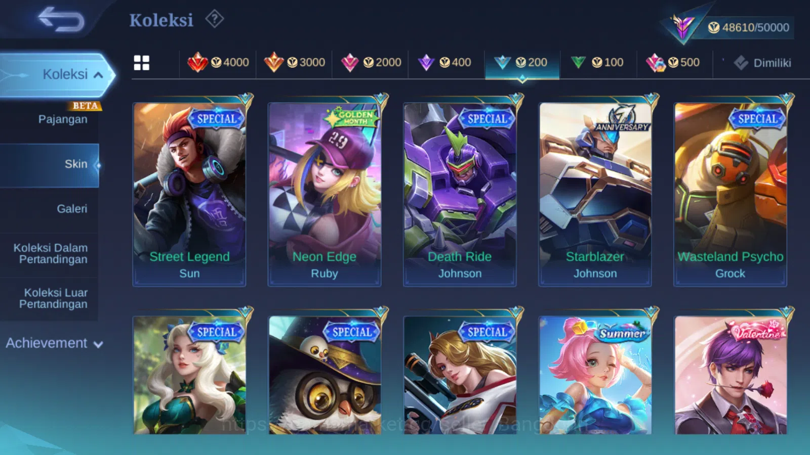 Mobile Legends: Bang Bang Accounts Others Hero 107 | skin 186 | kof karina | transformers roger | prime claude | cc natalia 16