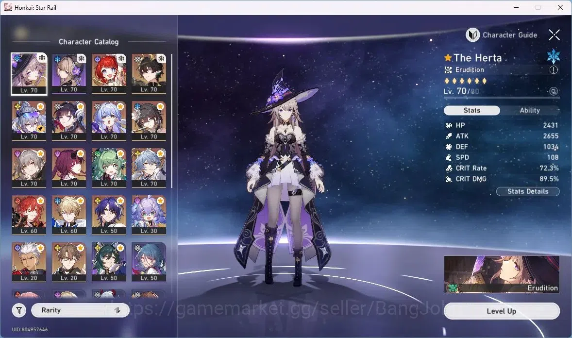 Honkai Star Rail Accounts ASIA TL 64 | 11 Limit TheHerta+Sign, SilverWolfLv9 image 3