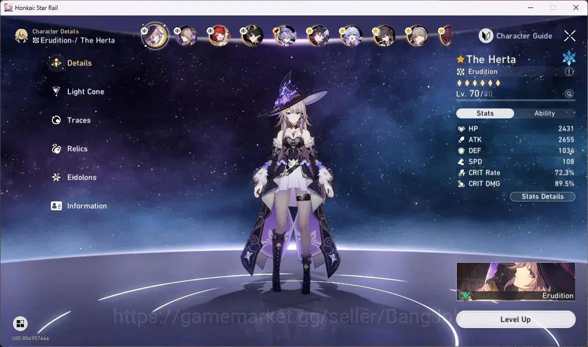 Honkai Star Rail Accounts ASIA TL 64 | 11 Limit TheHerta+Sign, SilverWolfLv9 image 4