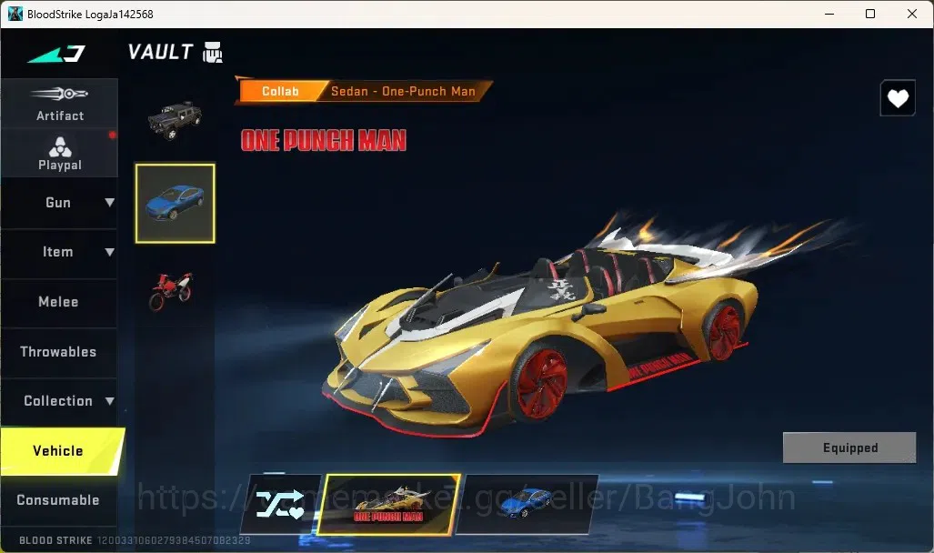 Blood Strike Accounts Collab Skin ASIA | 1 OPM Gun: OBZ95-Genos|Collab OPM Loot Crate & Sedan| 1 Epic Name Changing 6