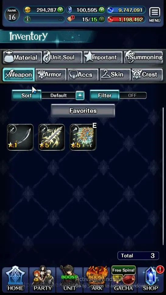 Last Cloudia Accounts Endgame GLOBAL|Rank 16|100k Crystal|Collab BraveFrontier (G Tilith,FG Vargas)+Top Tier(Goddess 12