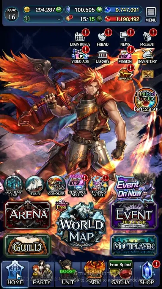 Last Cloudia Accounts Endgame GLOBAL|Rank 16|100k Crystal|Collab BraveFrontier (G Tilith,FG Vargas)+Top Tier(Goddess 5