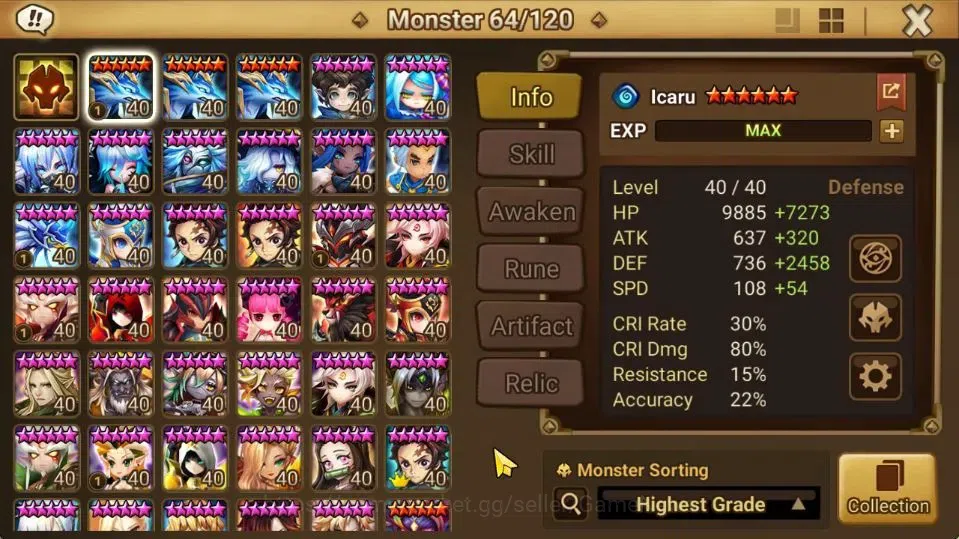 Summoners War: Sky Arena Accounts GLOBAL Lv100|2 LD[Tanjiro Light,Veronica]|56 +NB5[ image 10