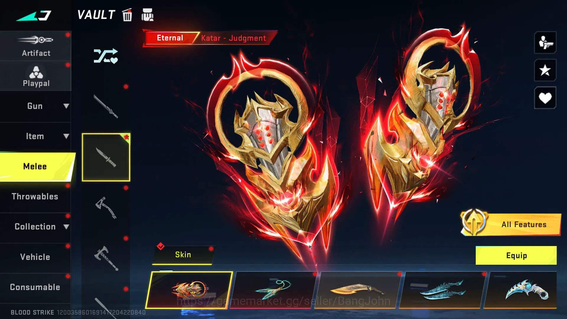 Blood Strike Accounts [ASIA SULTAN] 5 ETERNAL STRIKER SKINS | Evo Lv6 M4 image 11