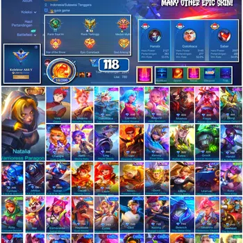 Mobile Legends: Bang Bang Collector #3381 118 Skins | Collector Natalia | Gusion (Rare image 1
