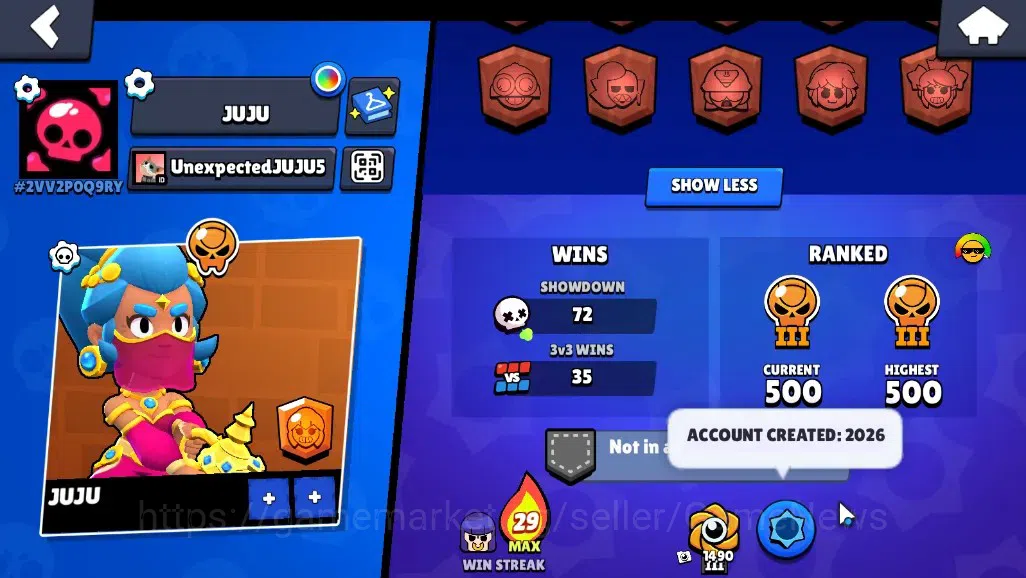 Brawl Stars Accounts 1755 Trophy|20Brawlers 2Max[Bull Full Buffies,Shel image 3