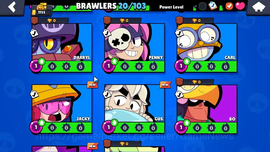 Brawl Stars Accounts 1755 Trophy|20Brawlers 2Max[Bull Full Buffies,Shel image 9