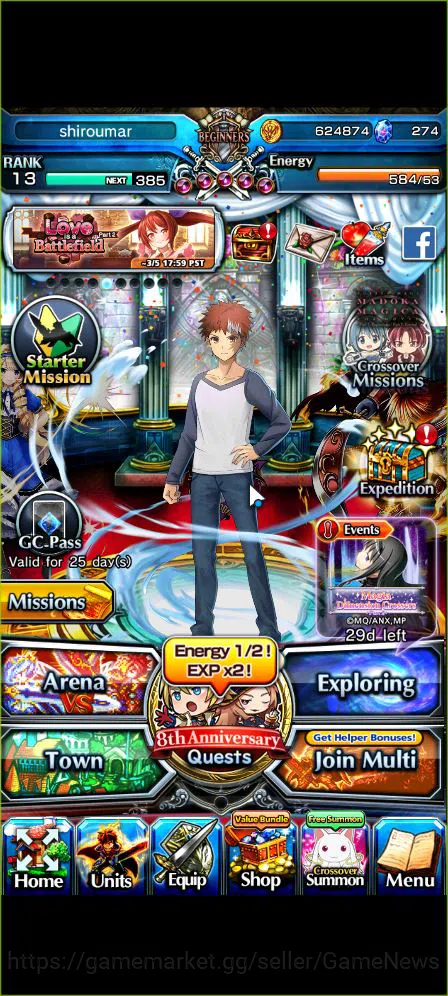 Grand Summoners Accounts Global|Rank 13|Fresh Story 5 Ascend|Emiya Shirou,S image 1