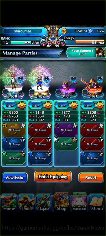 Grand Summoners Accounts Global|Rank 13|Fresh Story 5 Ascend|Emiya Shirou,S image 2