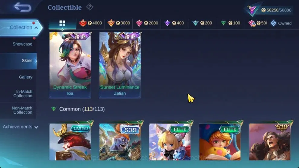Mobile Legends: Bang Bang Accounts Hero 106|High Immo 111|Skin 204|CC[Nata],KOF[Karin image 15