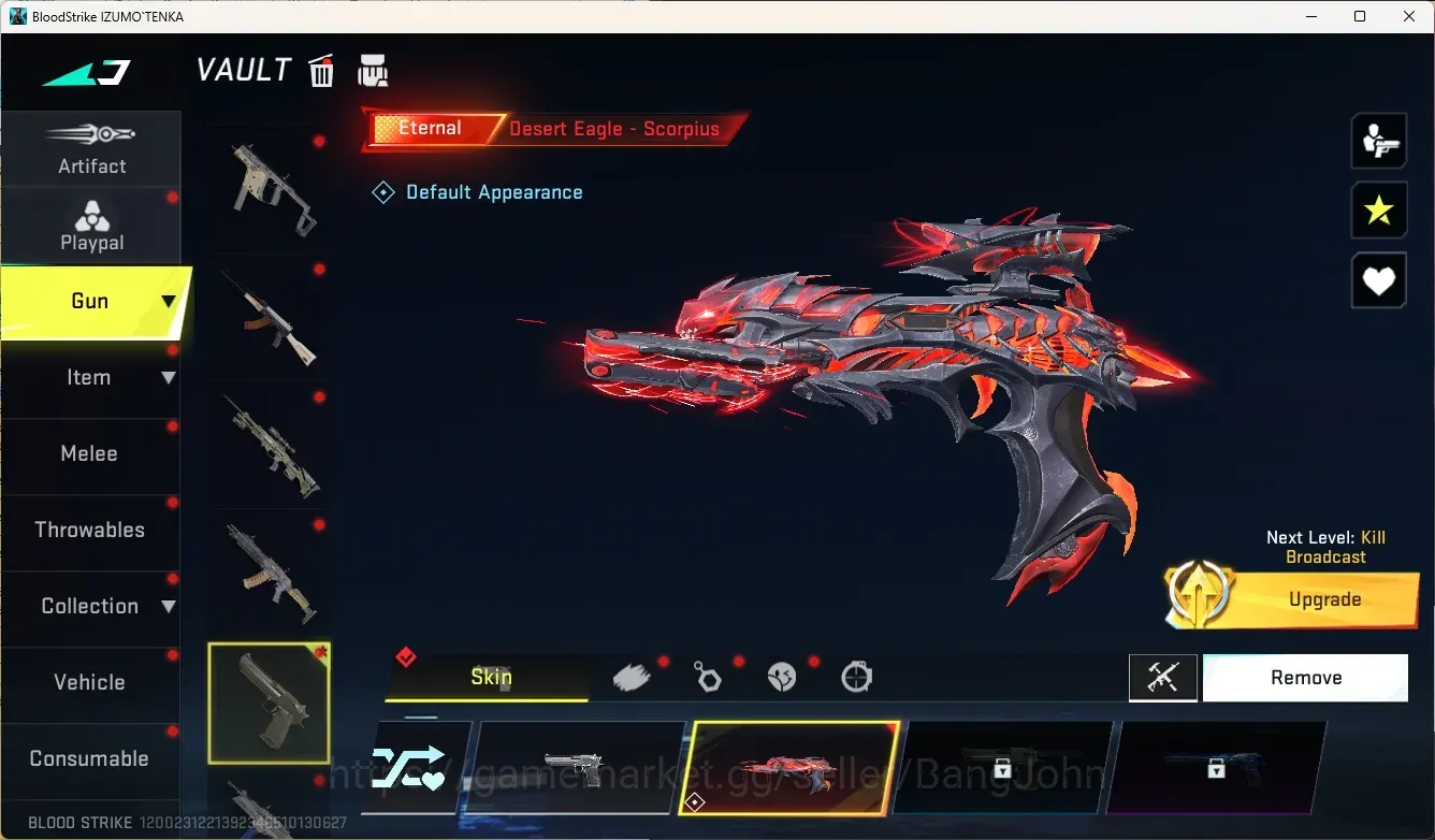 Blood Strike Accounts Collab Skin ASIA | Eternal: Desert Eagle | 4 Collab 7DS:M700,kar98k,QBZ95 TR: FN2000 1