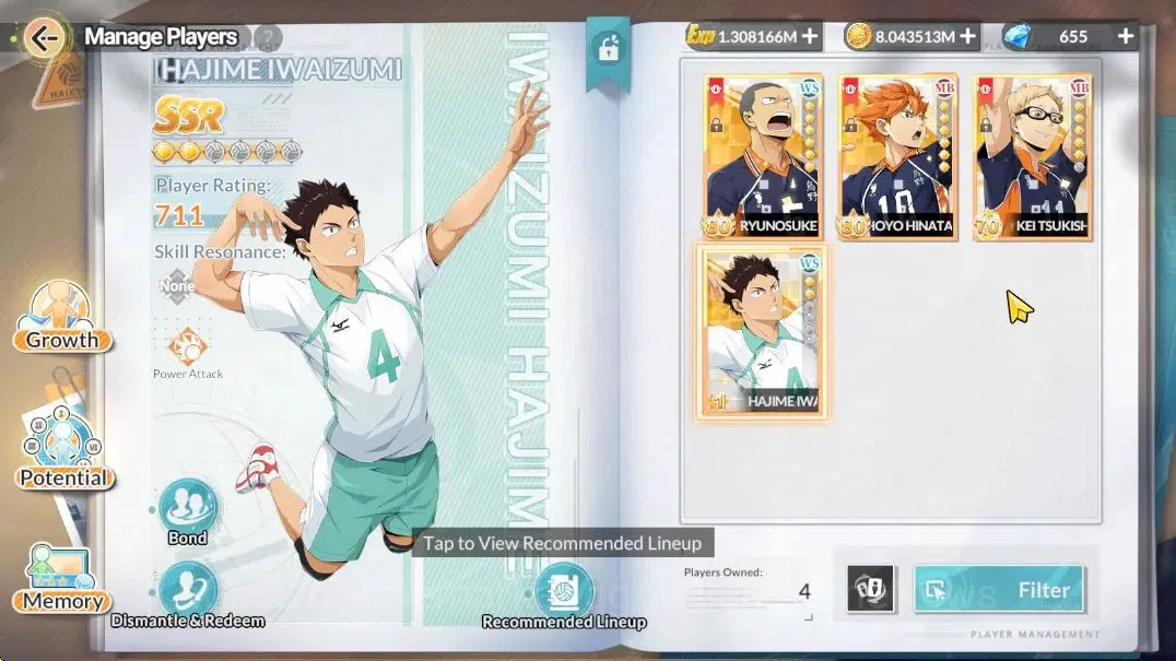 HAIKYU!! FLY HIGH Accounts SEA Lv54|4 SP [(Tsukishima,Bokuto,Hinata)+Memo,Nis image 3