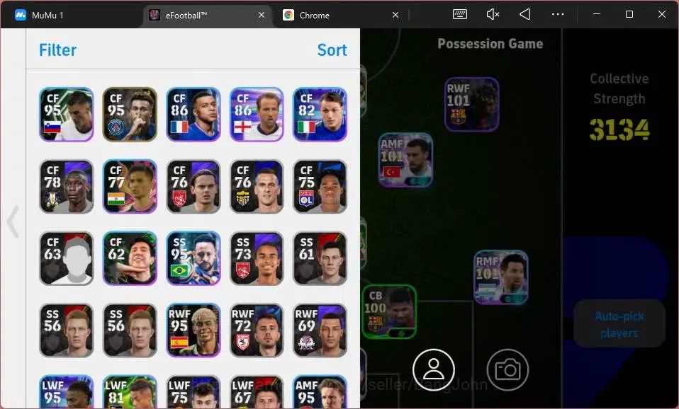 eFootball Accounts Android|PW 3134|SHW  Thuram,Huijsen,Ollie,Kökçü,Me image 3