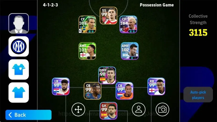 eFootball Accounts Legends & Iconic Players Mobile|PW 3115|Zlatan Ibrahimović Epic,Hugo Ekitike ShowT,Steven Gerrard 1