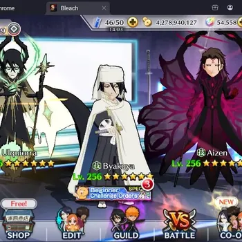 Bleach: Brave Souls Accounts Mid-Tier Global |1M BP+54K Orb|Mid Game|9K BS Acc Ticket|Byakuya