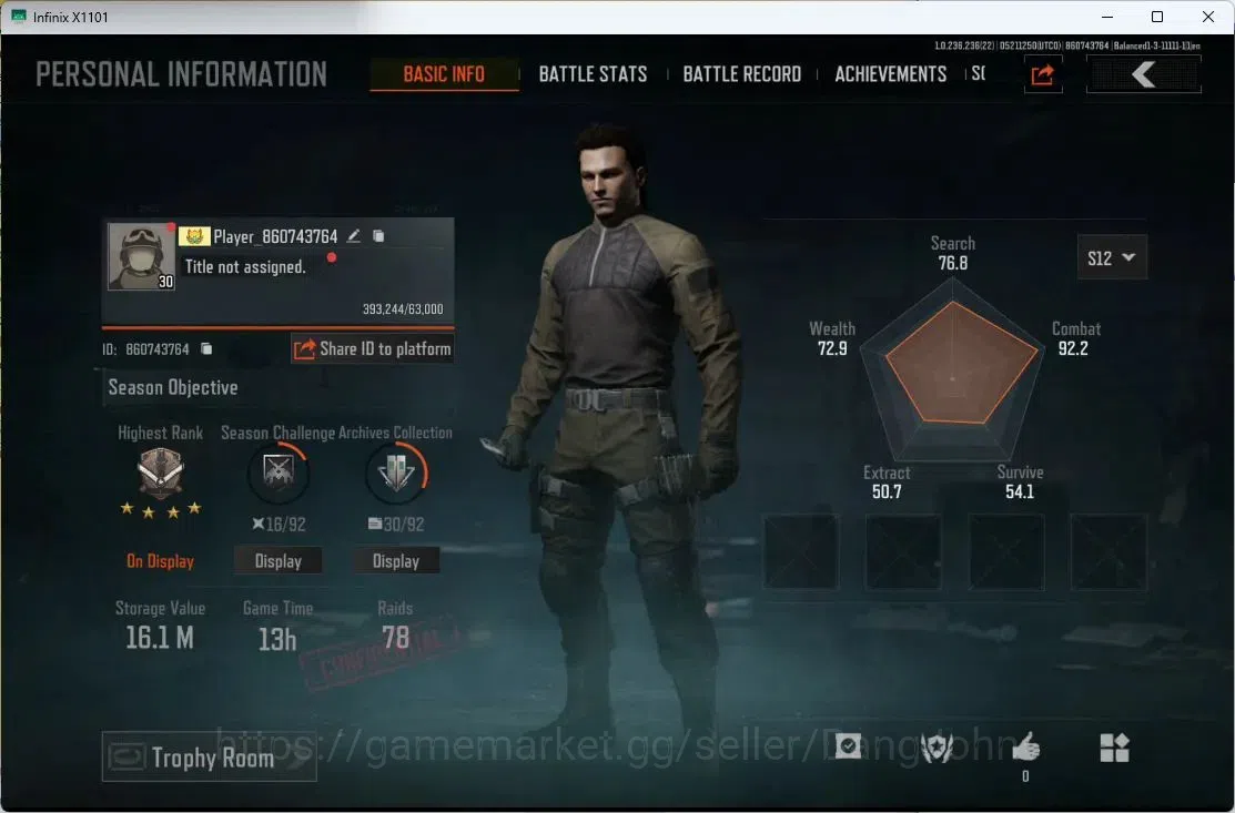 Arena Breakout Accounts Mobile | LV 30 | SV 16.1 M | CV 11.2 M | Abomi Vec image 1
