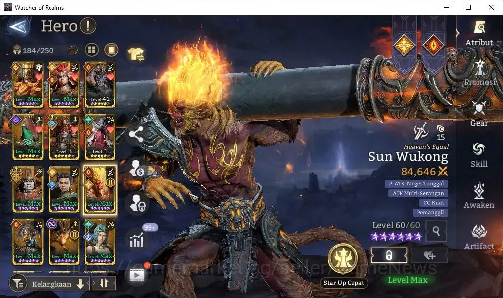 Watcher of Realms Accounts Global 60x|Lv 60|2,8M Power|5 Lord[Prateus,Torodor image 9