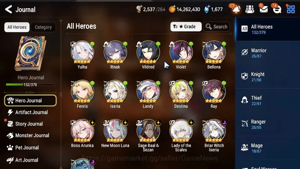 Epic Seven Accounts Starter GLOBAL|UnVerif|6 ML(BArunka,NMLuna,LOTScales,SP Politis,Etc)|Rinak[295 SPD],Yulha,AS Flan,etc|2K 6