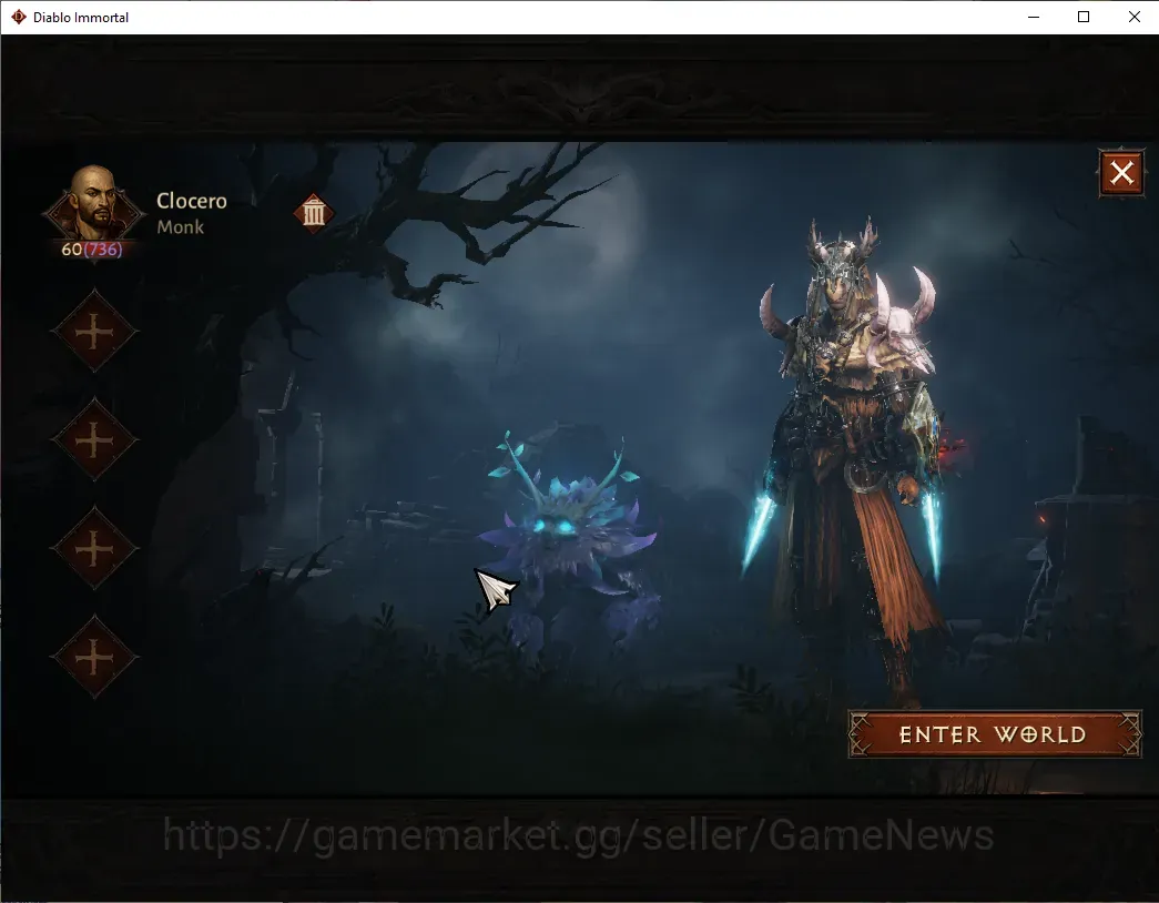 Diablo Immortal Accounts High-End SEA - Anu|CS ON|Lv60(736)|Monk|41k CR|Reso 510|Paragon Maledictor|Inferno V|5 1